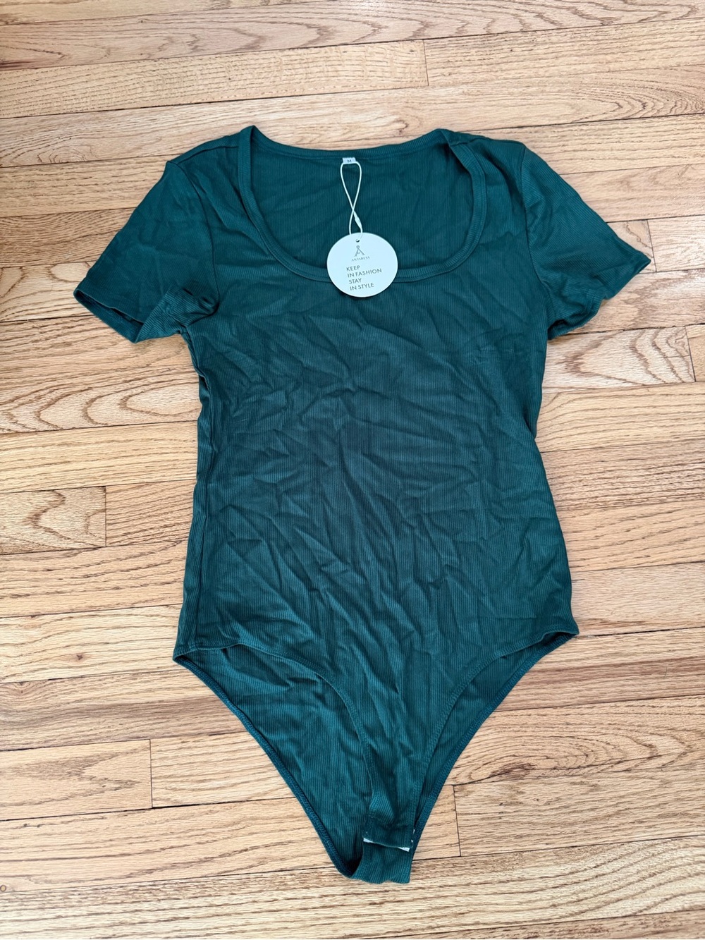 Forest Green Scoop Neck Bodysuit